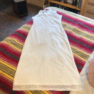 White lace maxi dress